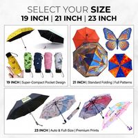 Payung Lipat Serbaguna Modern Ringkas Portabel Bergaya Kain Pongee Lapisan Hitam Pegangan Ergonomis Elegan Cetak Kustom