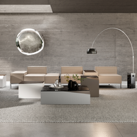 Ensemble de table à café et à thé en bois MDF minimaliste moderne Mobilier de bureau Table centrale de canapé pour usage domestique