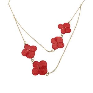 Gioielli botanici fatti a mano in oro 18 carati con fiore reale <span class=keywords><strong>2022</strong></span> fiori pressati collana con ciondolo ortensia in resina a strati - Product Image 3