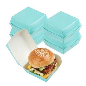 Boîte à hamburger <span class=keywords><strong>en</strong></span> carton ondulé personnalisée, recyclable, pour la vente <span class=keywords><strong>en</strong></span> gros, la restauration rapide, la vente <span class=keywords><strong>au</strong></span> <span class=keywords><strong>d</strong></span>étail, la <span class=keywords><strong>boulangerie</strong></span>, l'emballage alimentaire - Product Image 2