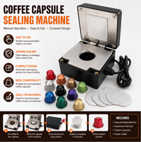 Machine manuelle de scellage de capsules de café, scelleuse de dosettes en aluminium pour capsules de café, utilisation facile à la maison ou au bureau
