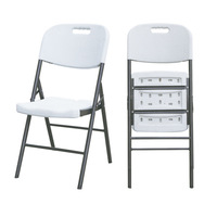 Table Pliante d'Extérieur de Qualité 6ft/8ft avec Chaises, pour Fêtes, Mariages, Événements de Jardin, en Plastique HDPE Pliable