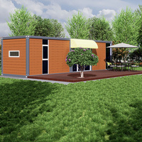 Casa Contenedor Modular Aislada Térmicamente, Cabaña Prefabricada de Paquete Plano con Diseño Personalizado para Servicio de Turismo al Aire Libre