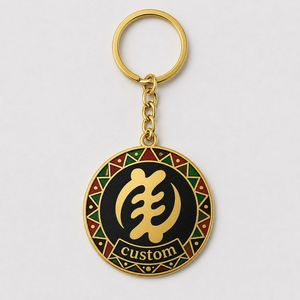 Porte-clés Adinkra personnalisés par le fabricant, pendentifs symboles traditionnels africains, chaînes ethniques, souvenirs de la culture ghanéenne - Product Image 2