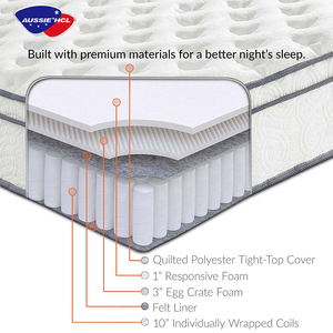 Vua Nữ Hoàng Đôi Đôi Túi Nệm Topper Cuộn Đóng Gói Chất Lượng Cao Nệm Gel Bộ Nhớ Bọt Túi Mùa Xuân Nệm - Product Image 4