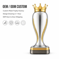 Trophée Couronne d'Or Personnalisé sur Mesure pour Événements Sportifs, Cérémonies de Remise des Diplômes, Récompenses d'Entreprise, Vente en Gros, Métal Personnalisé