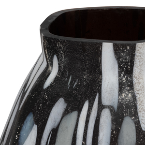 Vaso in Vetro Contemporaneo con Motivo Astratto 12 Pollici Decorazione d'Arredo - Product Image 3