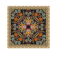 Alas Mahjong Paris Modern Mewah Desain Kotak-kotak Tartan Karet Kloroprena Anti-Selip Peredam Kebisingan untuk 4 Pemain Alas Permainan Amerika