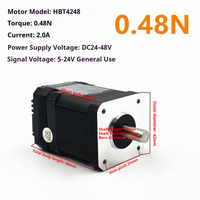 HONGBAODA Nema17 motor terintegrasi all-in-one dengan driver encoder, seri 42 DC24V HBT4248 0.48N.m