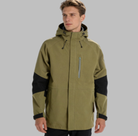 Veste d'extérieur pour homme, coupe-vent, imperméable, respirante, en nylon ripstop Oxford, avec fermeture éclair, idéale pour la randonnée, l'agriculture et les activités champêtres.