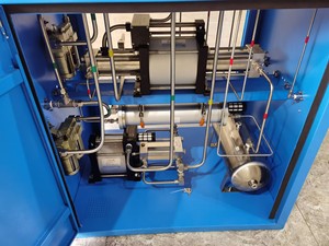 Modello di USUN: unità US-GB02T-GBT7-30-H2 della pompa booster pneumatica azionata dell'idrogeno gas con il serbatoio di pressione ed il dispositivo di raffreddamento - Product Image 6