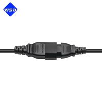 Cordon d'extension d'alimentation IEC personnalisé C14 mâle vers C13 femelle 10A 250V 3 fils en cuivre 1,8m pour serveur informatique et appareil