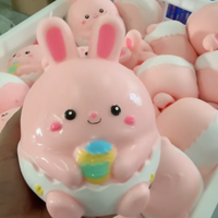 Nouveauté 2026 : Jouet à presser Lapin de Pâques à remontée lente, anti-stress, pour enfants