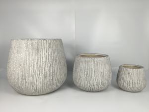 Macetas Grandes Modernas de Fibra de Arcilla con Orificio de Drenaje, Ligeras, para Uso en Interiores y Exteriores, Decoración para Centros Comerciales y Hogares, Venta al Por Mayor - Product Image 3