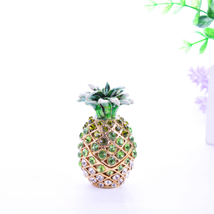 Cajas de Joyería con Forma de <span class=keywords><strong>Piña</strong></span>, con Bisagras, Adornadas con Cristales y Esmalte, para Regalos y Coleccionables - Product Image 5