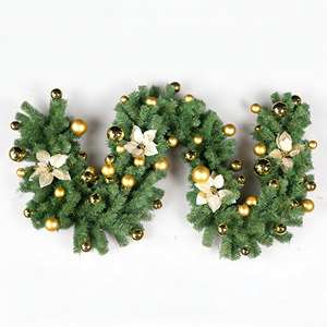 Christmas Decoration Environmental protection PVC Rattan Wreath 2.7 Meters Encryption Shopping Mall Hotel <b>Window</b> Scene - Product Image 2