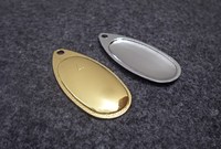 Spinner français 1 #   2 #   Leurre de pêche en eau douce finition nickel 1 pièce/sac pour brochet, bar, saumon, poisson-chat, imprimé cuivre, eau salée