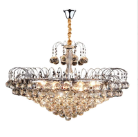 Décoration d'intérieur, lustre circulaire de luxe en cristal pour salle à manger, chambre à coucher, protection des yeux, lustre en cristal K9
