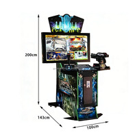 Xiaomixing Machine de jeu vidéo d'arcade de tir 42 pouces, simulateur de tir électronique à monnayeur pour 2 joueurs, en métal/acrylique