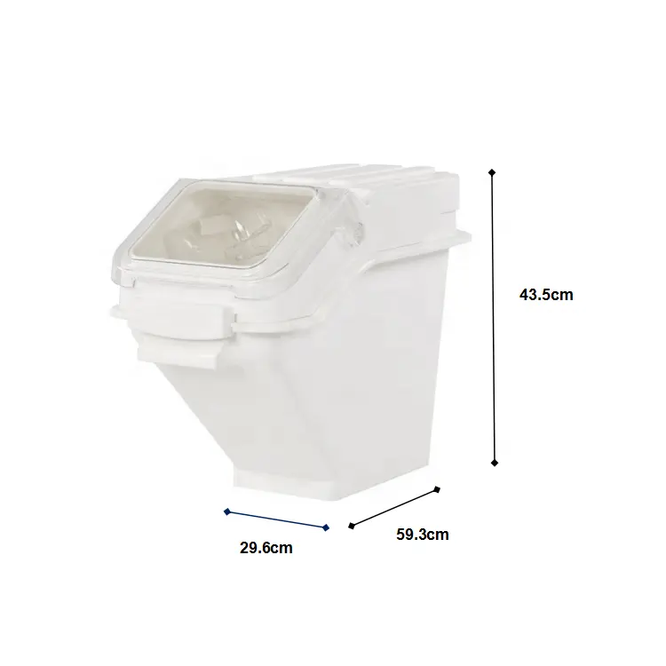 Plastic Rice Container Plastic 25 Lb Kg Storage Box Cook Bin Ingredient Bucket Large Container For Rice Cereal Flour