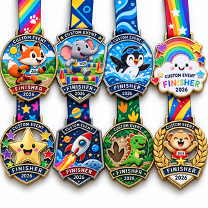 Medallas deportivas personalizadas de aleación de zinc con logotipo 3D al por mayor, medallas metálicas personalizadas con cinta para eventos - Product Image 1