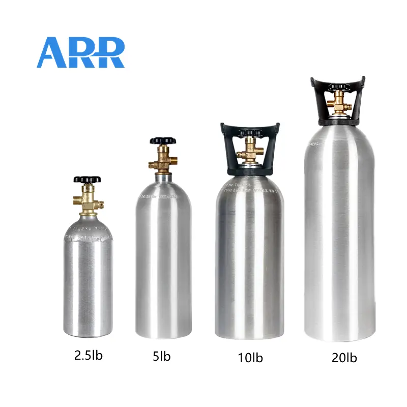 DOT 3AL 5 ปอนด์ 10 ปอนด์ 20 ปอนด์ถัง co2 ถังแก๊สอลูมิเนียม