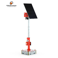 Tour d'éclairage solaire mobile LED en stock, conception modulaire, batterie LiFePO4 200AH, IP65, utilisation au sol pour aéroports