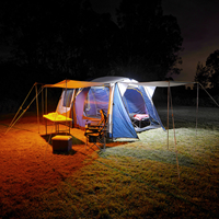 Barre lumineuse LED rigide à double couleur ambre/blanc étanche DC12V avec interrupteur intégré et fonction SOS pour éclairage de camping en extérieur
