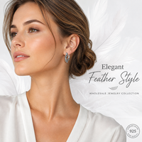 Boucles d'oreilles créoles pour femme en argent sterling 925, motif aile d'ange et plume oxydée, style rétro punk, vente en gros