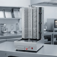 Machine à shawarma électrique à 3 tubes chauffants, gril vertical rotatif pour kebab, rôtissoire commerciale