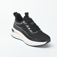 Chaussures de course décontractées pour hommes avec amorti, empeigne en cuir respirant et bout ouvert