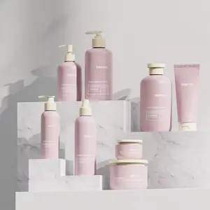 Récipient de luxe 30g 50g 30ml 50ml 100ml emballage cosmétique bouteille ronde à pompe de lotion pot cosmétique ensembles de bouteilles en plastique PEHD PET