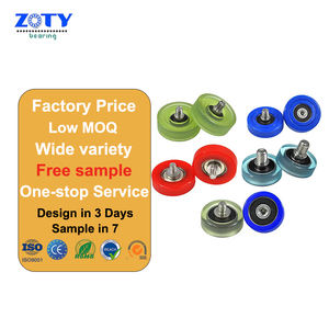 48mm PU vida rulman PU60848-16C1L10M8 PU flaş rulman makaralı tekerlek 608RS poliüretan kaplı kauçuk kasnak tekerlek rulman - Product Image 1