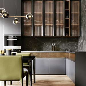 Gabinete <span class=keywords><strong>de</strong></span> <span class=keywords><strong>Cocina</strong></span> Italiano Pequeño, Desplegable, Modular, Metálico, Lacado en Marrón, <span class=keywords><strong>de</strong></span> Fibra <span class=keywords><strong>de</strong></span> Vidrio, Diseños <span class=keywords><strong>de</strong></span> <span class=keywords><strong>Cocina</strong></span> Modernos - Product Image 4