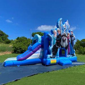 Parcours d'obstacles gonflable en PVC commercial, princesses congelées, reine des neiges, pour les fêtes ou les événements des enfants - Product Image 1