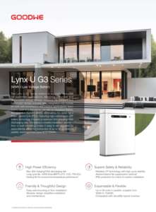 Batteria Solare GoodWe Lynx U G3 LXU5.0-30 5.12kWh 51.2V LiFePO4 a Bassa Tensione per Accumulo Solare, Montaggio a Parete o a Terra, IP65 - Product Image 4