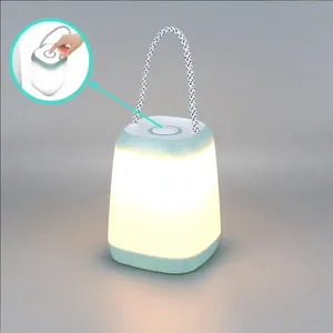 Bedside Lamp LED Night Light Portable Moving Lamp Battery Powered Small Table Lamp for Camping Kids Room Bedroom