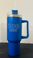 40oz paslanmaz çelik Delta Sigma Theta Zeta Phi Beta bardak özel ZPB rity rity yunan tutacaklı kupalar ve saman