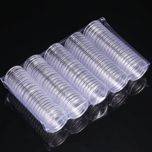 Étuis de rangement pour jetons de jeu de cartes <span class=keywords><strong>Arkham</strong></span> Horror, capsules rondes transparentes pour pièces de monnaie, diamètre interne de 25 mm - Product Image 2