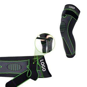 Genouillère de basketball personnalisée avec logo imprimé promotionnel, genouillère tricotée réglable pour joueur de volleyball, pour le sport - Product Image 2