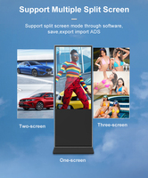 Layar Digital Signage 43 Inci HD IPS LCD dengan Sistem Operasi Android, Pemutar Media Otomatis, Poster Vertikal untuk Iklan Dalam Ruangan, Model Berdiri Lantai