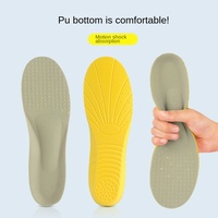 Sol Sepatu Olahraga PU 2-Piece yang Dapat Dipotong, Tebal, Menyerap Guncangan, Penyangga Lengkung Kaki, Nyaman untuk Berlari, YNBG untuk Dewasa