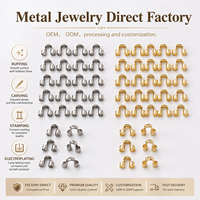 Tube fer à cheval en U en acier inoxydable personnalisé en usine, fermoir connecteur de fil, fermoir en U, composants de bijoux DIY, fabrication de bijoux OEM