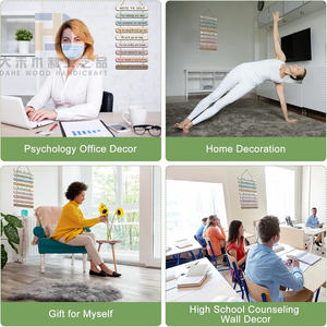Recordatorios de salud mental Letrero de pared de madera Psicología positiva Afirmaciones <span class=keywords><strong>Terapia</strong></span> Decoraciones de pared colgantes de madera para el hogar - Product Image 6