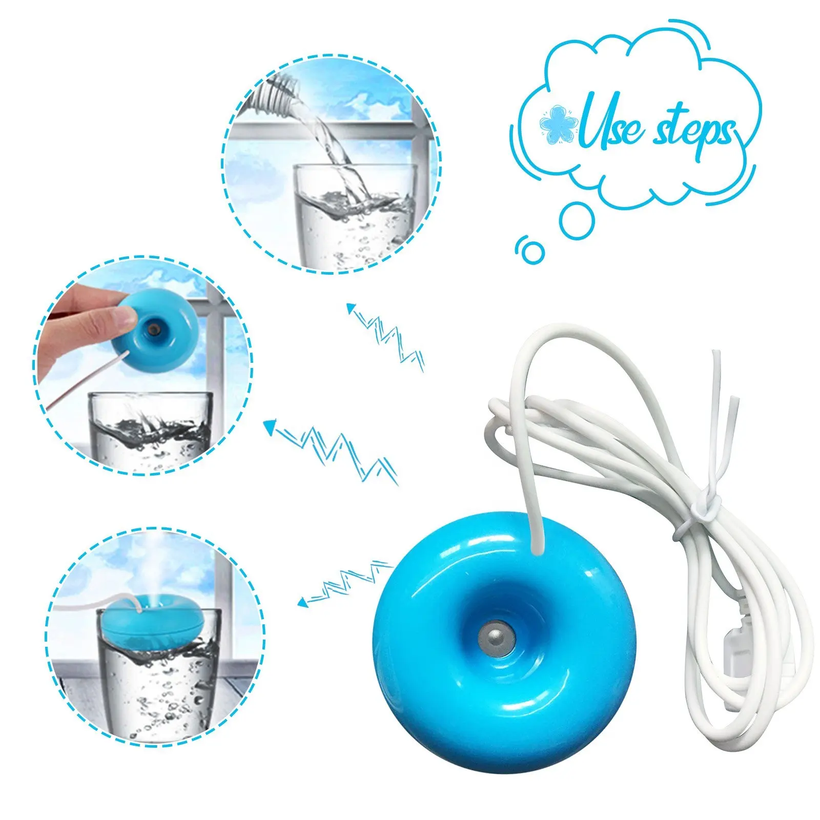 Mini USB Donut Humidifier Air Diffuser Ultrasonic Humidifier