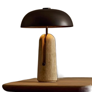 Travertine Mushroom <b>Table</b> <b>Lamp</b> E27 Led Eye Caring For Living Room Bedroom <b>Study</b> - Product Image 5