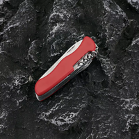 Couteau de poche pliable en acier inoxydable de qualité industrielle 11 en 1, lame de survie et de sauvetage en plein air, manche en plastique, garantie 1 an, OEM