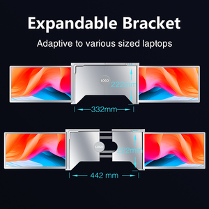 Hot bán 15 inch ba màn hình máy tính xách tay Extender IPS Hỗ trợ <span class=keywords><strong>MacBook</strong></span> một cáp cho màn hình Kép màn hình di động cho máy tính xách tay - Product Image 4