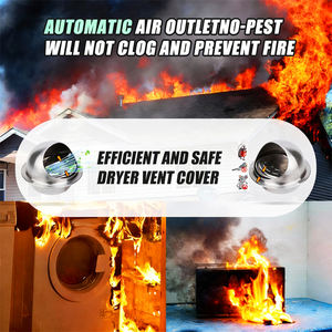 YOD Grille d'aération de sécheuse à ouverture automatique en acier inoxydable/aluminium, 4 pouces, fixation murale, résistante aux intempéries, pour entrepôt et applications industrielles - Product Image 4