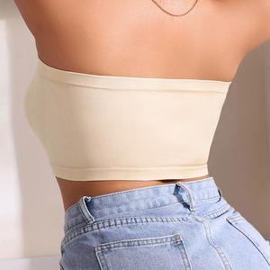 Top Bustier da Donna Senza Spalline e Senza Ferretto, Stile Bandage, Aderente al Seno, <span class=keywords><strong>Push</strong></span>-<span class=keywords><strong>up</strong></span>, Anti-shock, Compressivo - Product Image 3